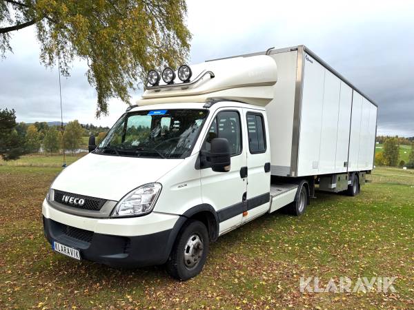 Lätt lastbil Iveco Daily 40C18 med släp Veldhuizen P38-1