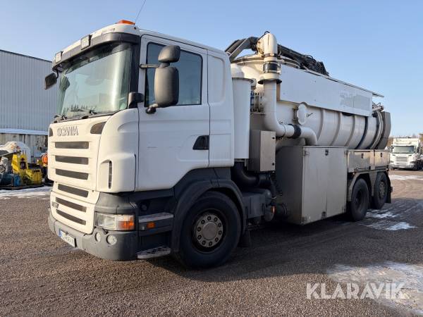 Torrsug/vakuumsug Scania R420 6x2 420hk med kranarm