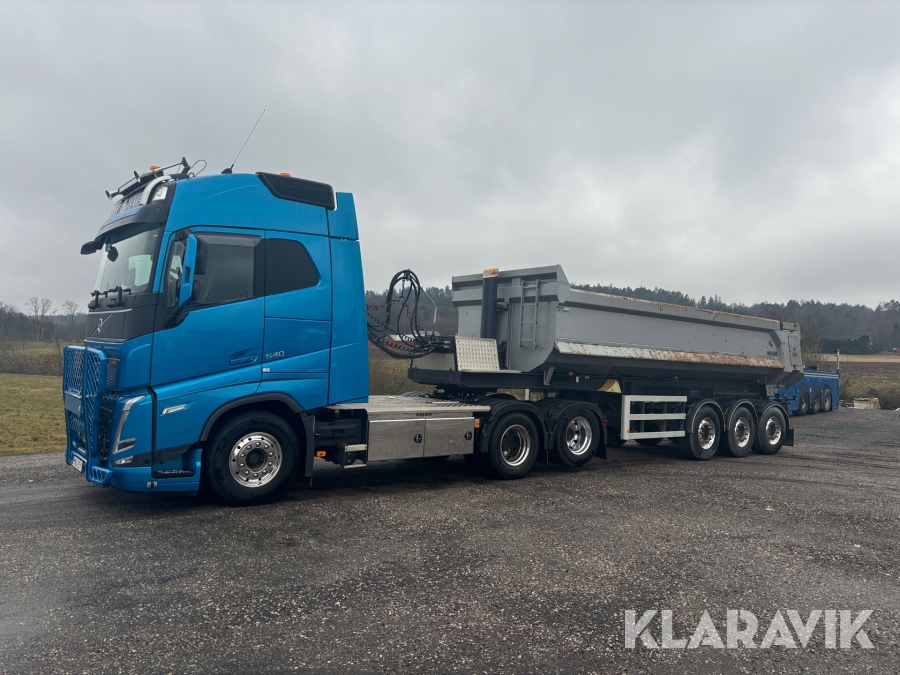Lastbilskipage Volvo FH 540 med tipptrailer