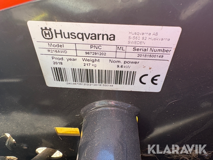 Gräsklippare Husqvarna R 216 AWD