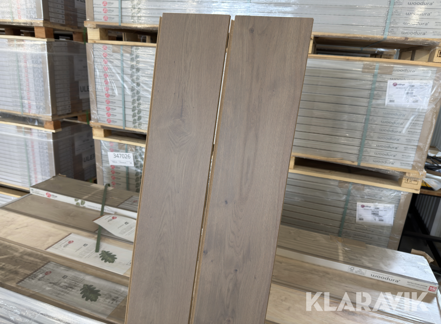 Ekgolv Woodura, Mineral Grey, 87 kvm, mattlack, Klickgolv 5G-Dry