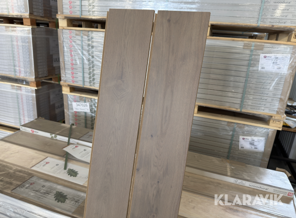 Ekgolv Woodura, Mineral Grey, 87 kvm, mattlack, Klickgolv 5G-Dry