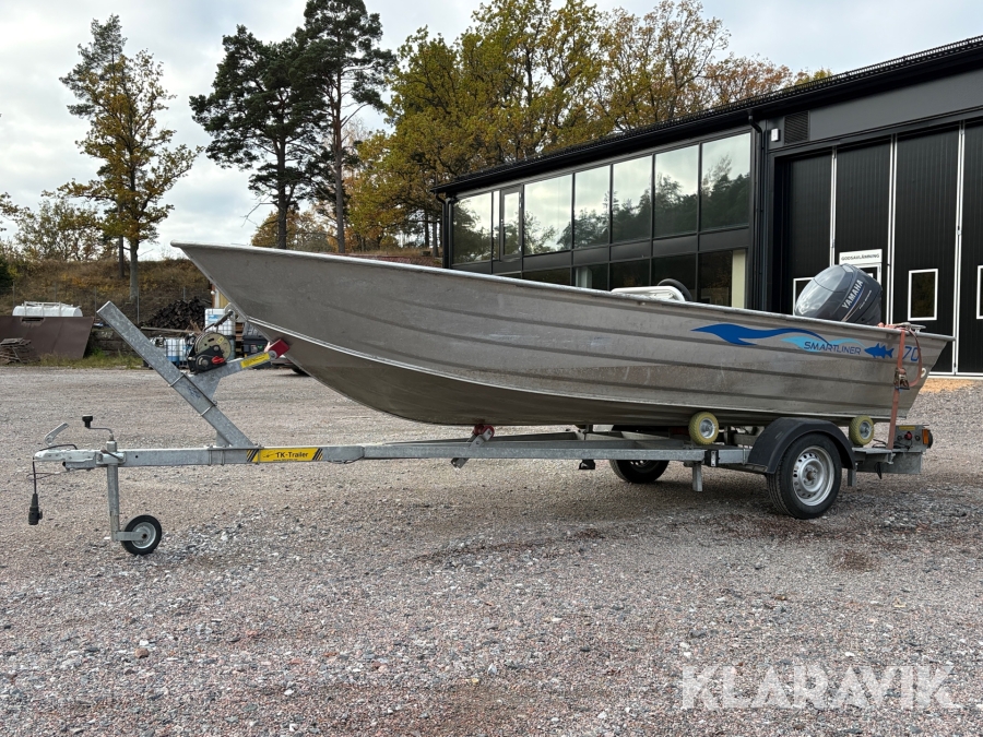 Aluminiumbåt med kärra Smartliner 170 Yamaha 40
