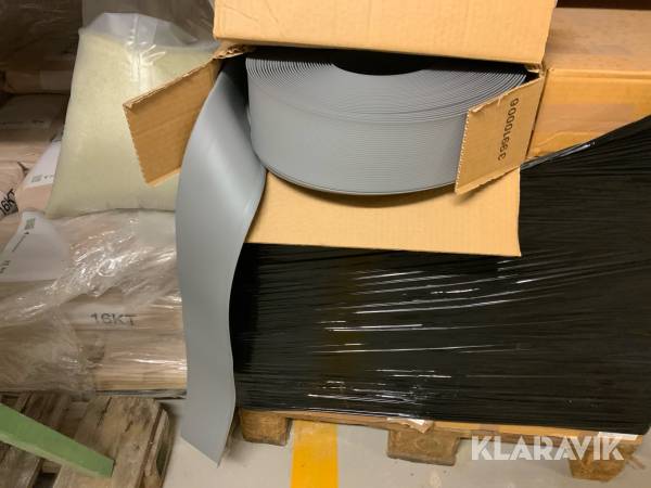 Golvsockel plast, grå 100mm/900m