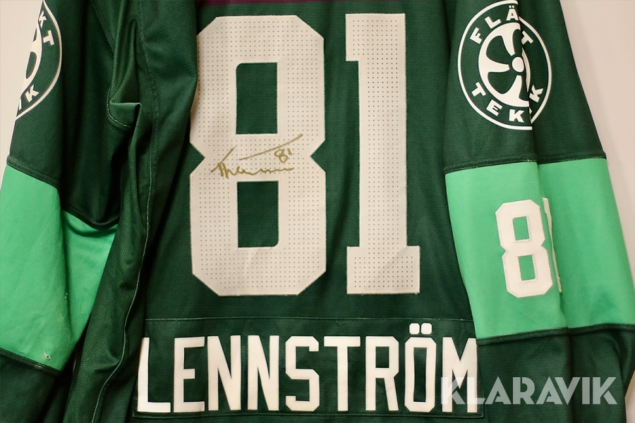 Theodor Lennström #81 i Färjestad BK - använd matchtröja 2022/23