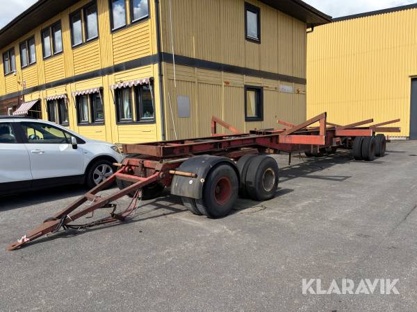 4-axlad Båtvagn/upptagningsvagn passande större motorbåt