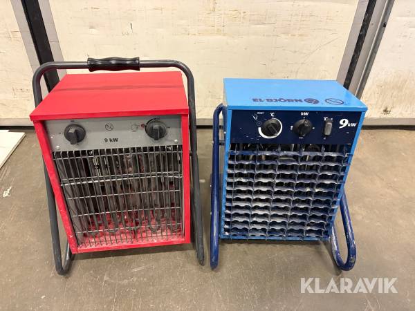 Värmefläktar El-Björn och Proftools europe 2st