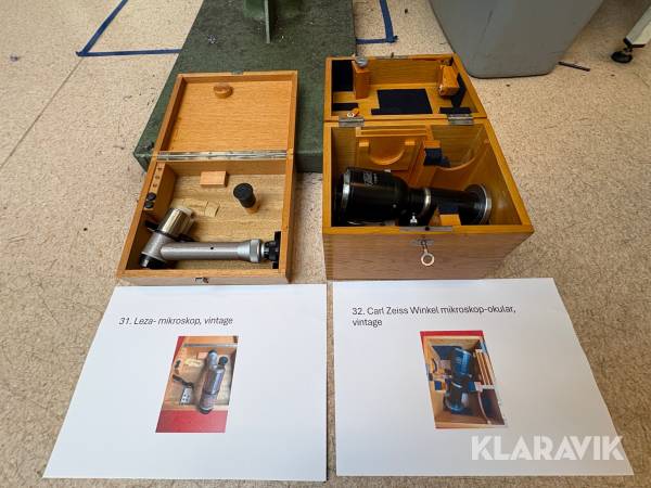 Mikroskop Leza & Carl Zeiss Okular, vintage