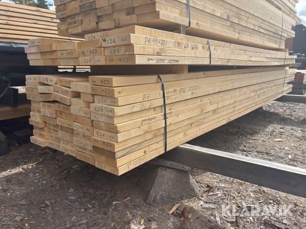 Virkespaket 45x195 4.8 m ca 250 lmp