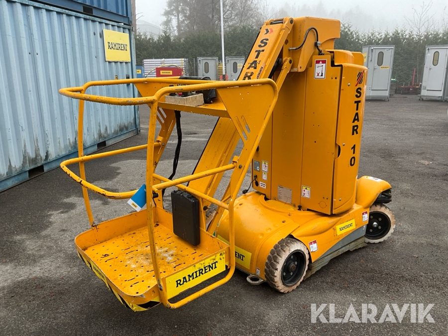 Pelarlift Haulotte Star 10-1 batteridriven med jibb