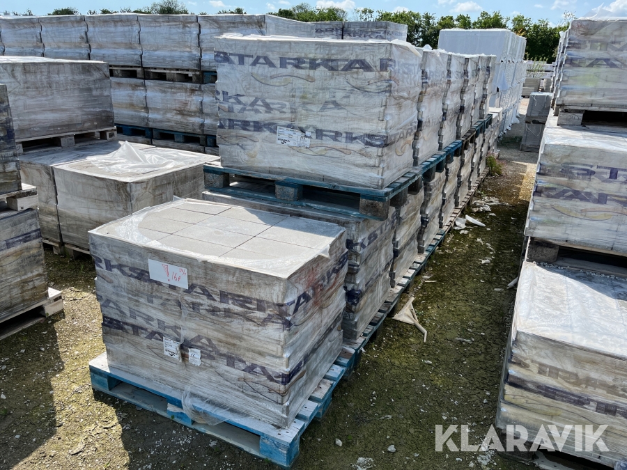 Betongplatta Starka Siena halvplatta 60 mm ljusgrå 14 pallar