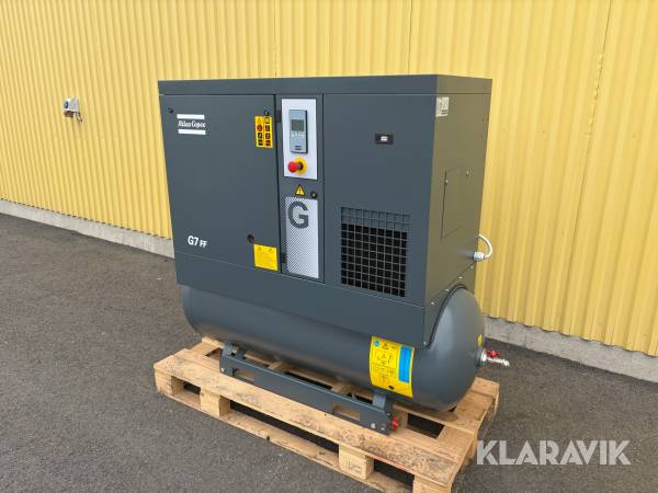 Kompressor Atlas Copco G7FF med kyltork