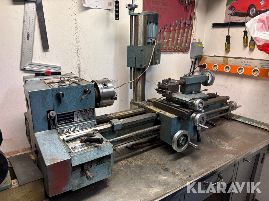 Metallsvarv med fräs EMCO Maximat v10 och tillbehör