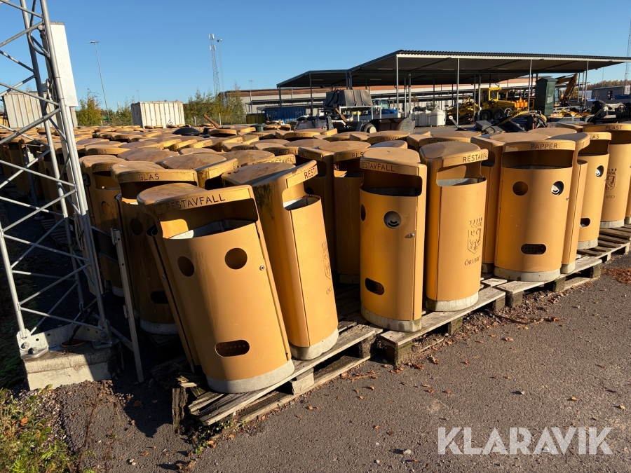 Papperskorgar för sopsortering med 4 st fack ca 95 st