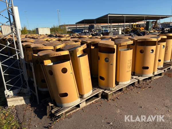 Papperskorgar för sopsortering med 4 st fack ca 95 st