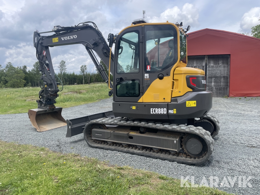 Grävmaskin Volvo ECR88D Rototilt C-Smörj 3st skopor