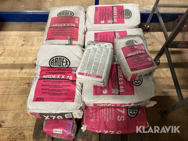 Blandat parti med ardex