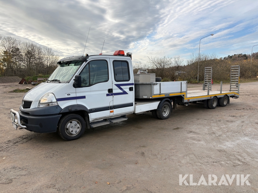 Dragbil med BE Maskintrailer Renault 160 DXi Veldhuizen LVB 113