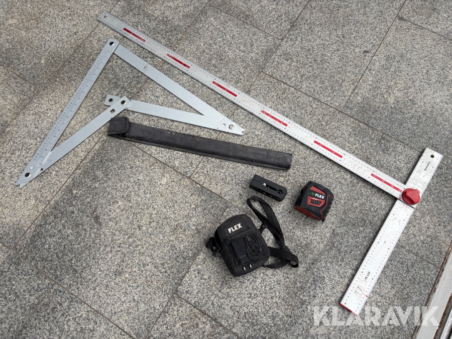 Mätutrustning linjelaser och vinklar