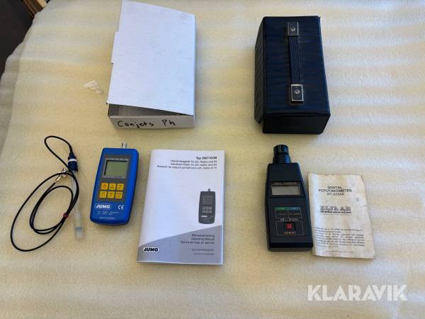Parti med mätinstrument Jumo, Elfa 202710/20, DT- 2234A