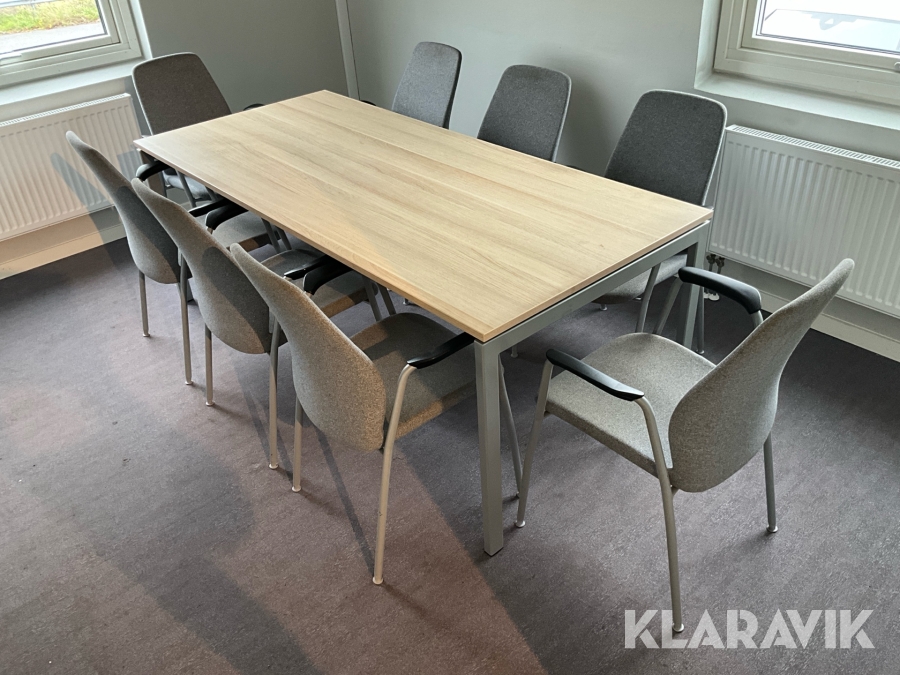 Bord och stolar Kinnarps 1+8 st