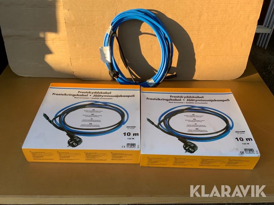 Frostskyddskabel Biltema 10meter 120w 3st