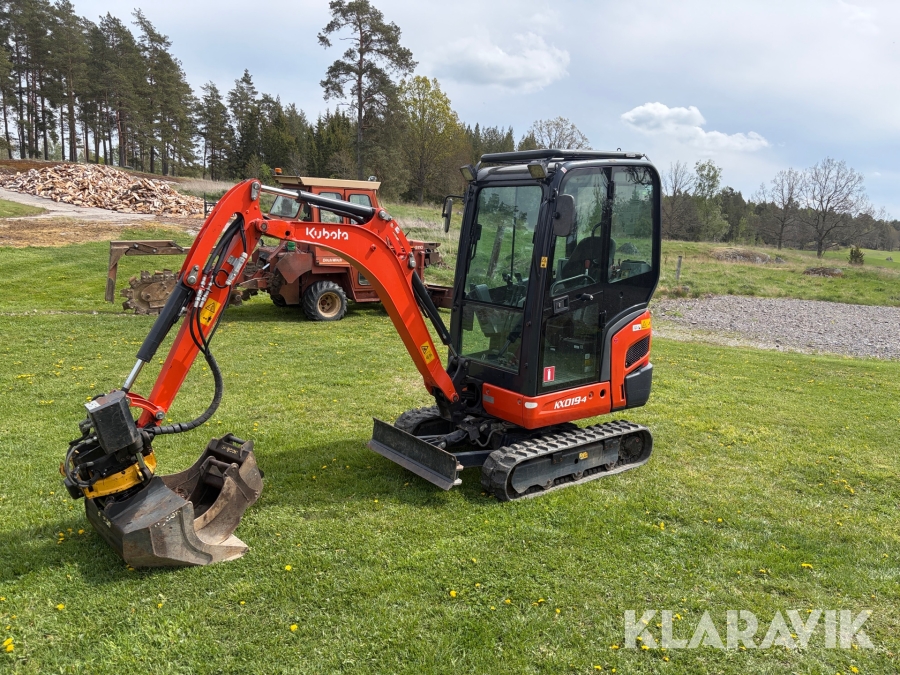 Minigrävare Kubota KX019-4 med rototilt