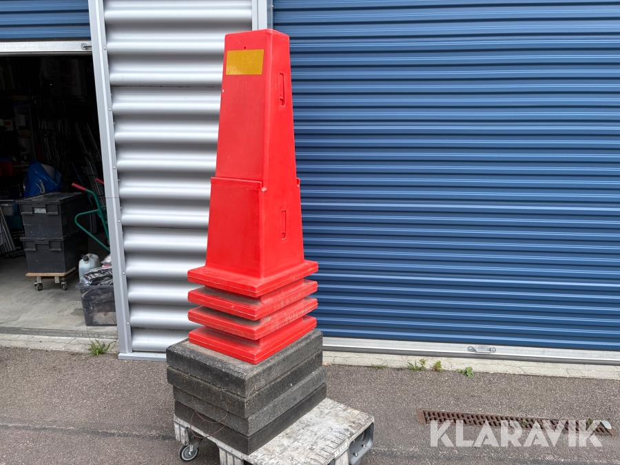 Varningskoner 4 st med vikter