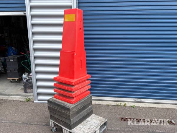 Varningskoner 4 st med vikter