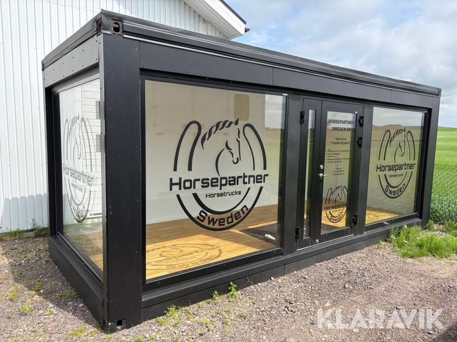Container/ Glasad utställningscontainer 20 Fot