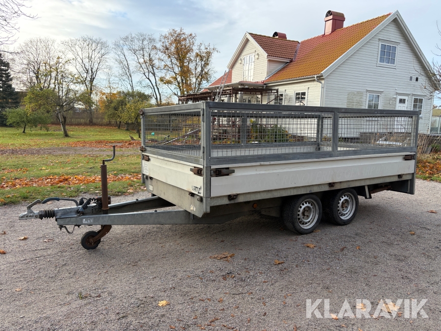 Personbilssläp Henra PL27B/SLEDGE med ramper 3500 kg