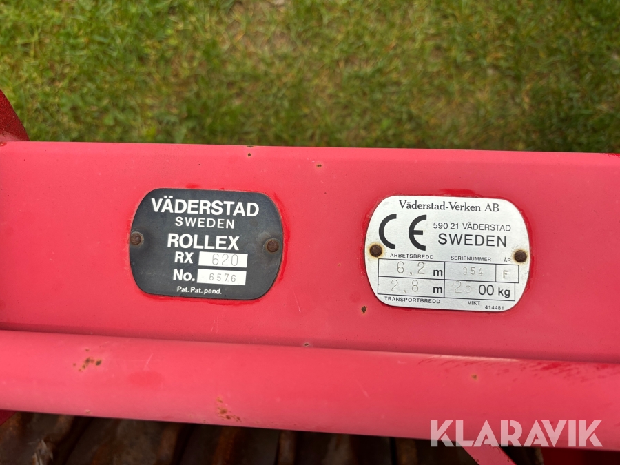 Vält Väderstad Rollex 620, Kristianstad, Klaravik auktioner