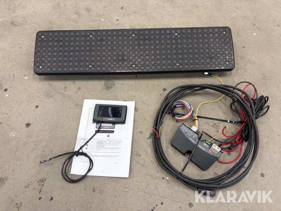 Varningsskylt med kontrolldisplay Code 3