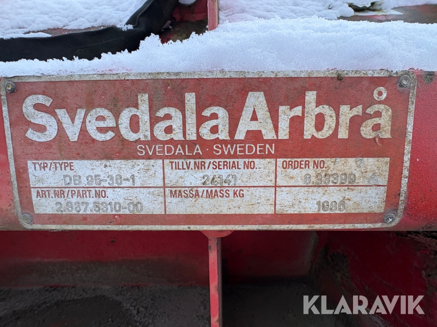Snöblad Svedala Arbrå DB95-38-1 Stora BM