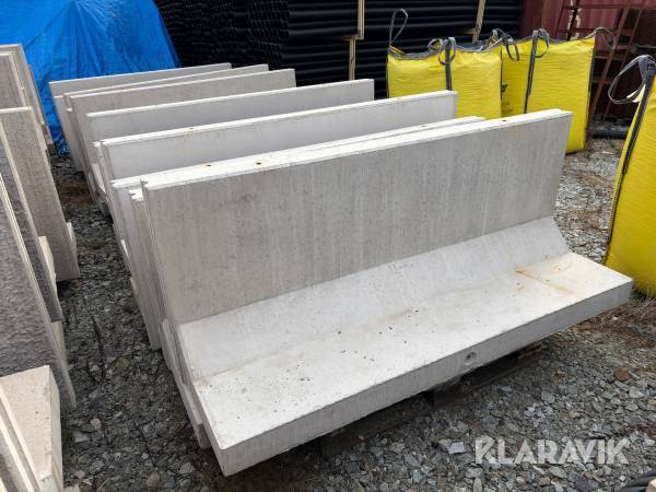 L-Stöd Vinninga Cement 2000 x 800 x 120 mm Släta 20 kn 12 st