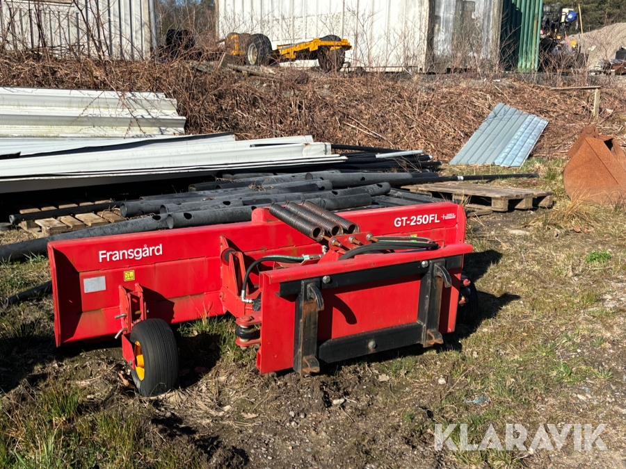 Snöplog Fransgård GT-250FL med vändbart blad / isrivning