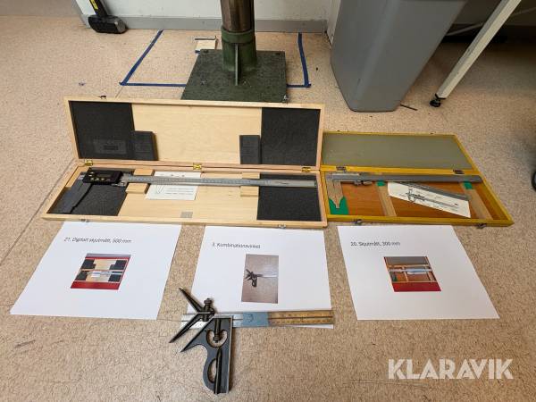 Parti med Skjutmått och kombinationsvinkel Mitutoyo & Limit
