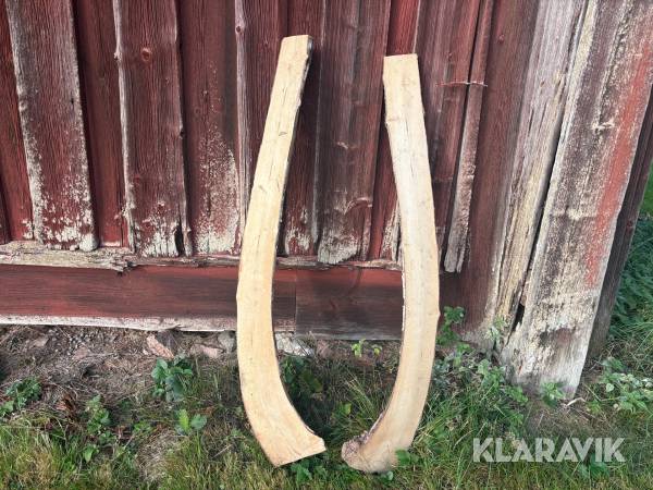 Kälktimmer/kälkstöttning senvuxen norrländsk björktimmer 2 st