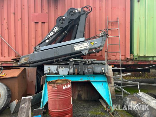 Kran Hiab 140-1 med hydraulaggregat