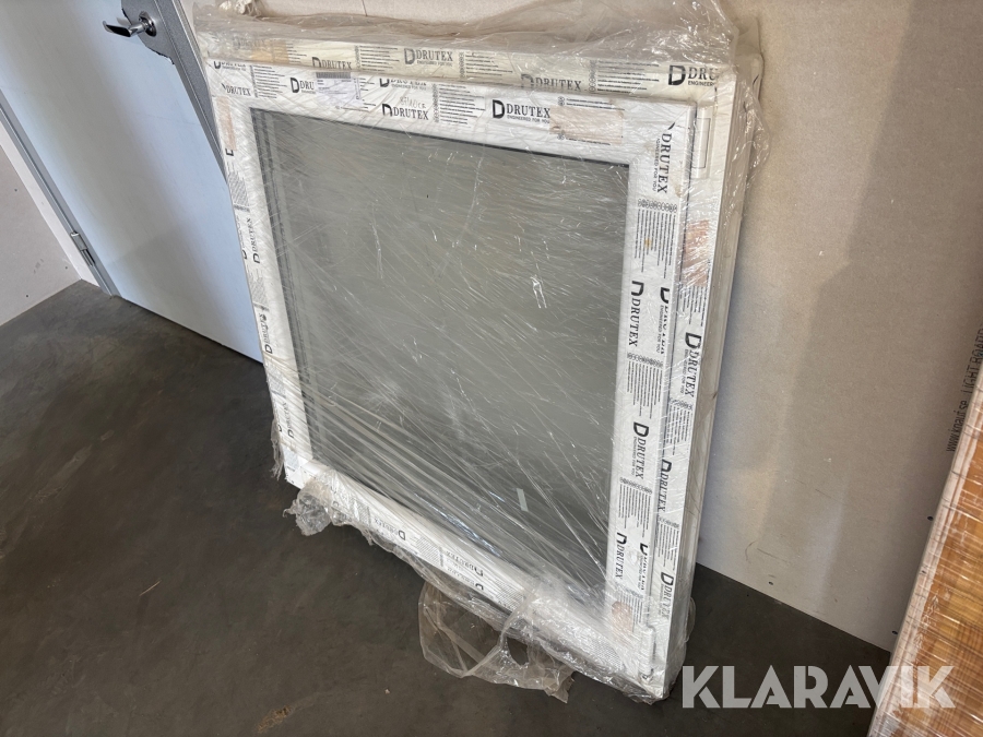 PVC - Fönster Drutex 980x980mm Vit