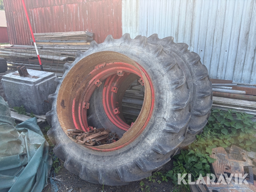 Dubbelmontage med spännare och ringar