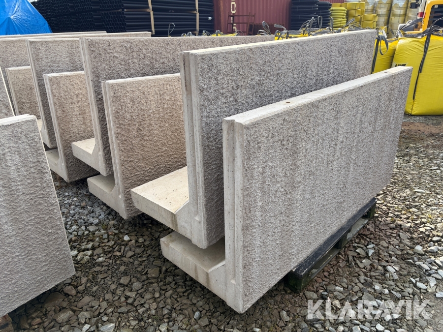 L-Stöd Vinninga cement 2000 x 1000 x 120 mm knottrig 20 kn 10 st