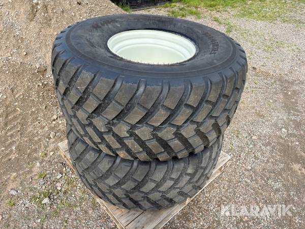 Däck på fälg 2 st BKT Ride Max 580/65R22.5