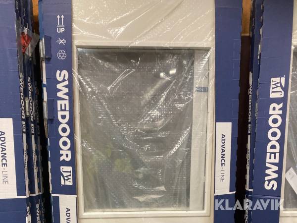 Parti med innerdörrar Swedoor Master G03 Vit OKL 09x21 vänster, glasad