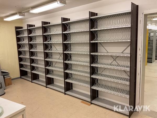 Lagerhyllor i plåt 1st med 5-sektioner