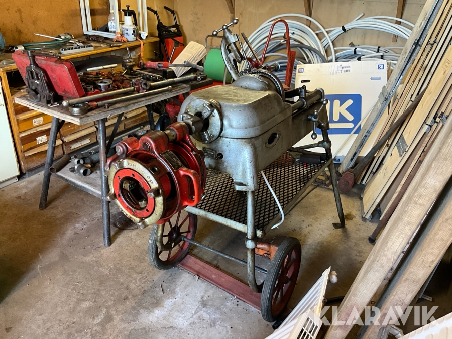 Gängmaskin/Rörgängningsmaskin Ridgid 535 med mycket tillbehör