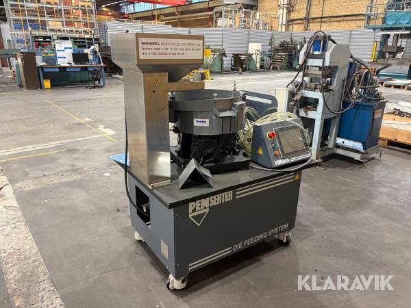 Sorteringsmaskin Pemserter matningssystem för fästelement.