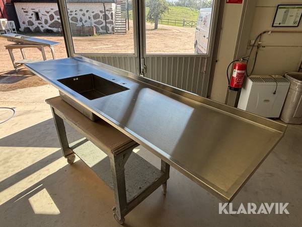 Diskbänk i rostfritt