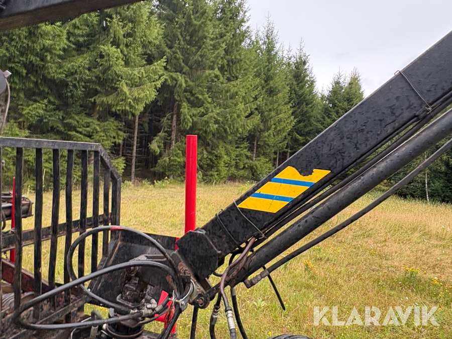 Traktor/ Skogsekipage Volvo BM 650 med skogsvagn Möre, Lima-6030 timmerkran och vinsch