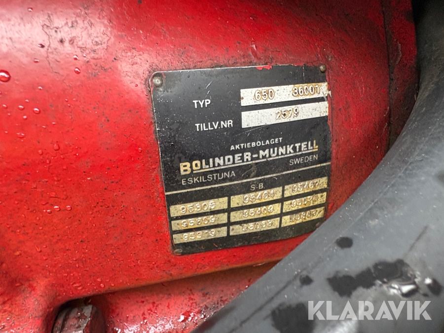 Traktor/ Skogsekipage Volvo BM 650 med skogsvagn Möre, Lima-6030 timmerkran och vinsch